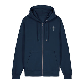 Love Story Zipper Hoodie, Navy, Vorderseite, Mountain Movers christliche Streetwear