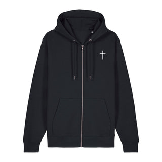 Love Story Zipper Hoodie, Schwarz, Vorderseite, Mountain Movers christliche Streetwear