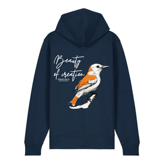 Beauty of creation Zipper Hoodie Backprint, Navy, Rückseite, Mountain Movers christliche Streetwear