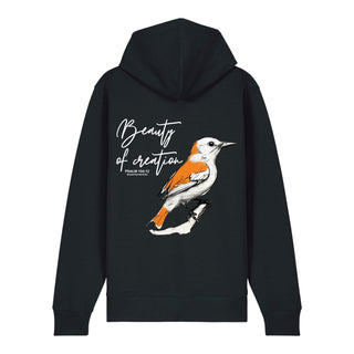 Beauty of creation Zipper Hoodie Backprint, Schwarz, Rückseite, Mountain Movers christliche Streetwear