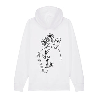 Daughter of the King Zipper Hoodie Backprint, Weiß, Rückseite, Mountain Movers christliche Streetwear