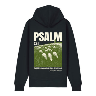 Faith & Trust in God Zipper Hoodie Backprint, Schwarz, Rückseite, Mountain Movers christliche Streetwear