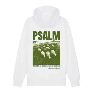 Faith & Trust in God Zipper Hoodie Backprint, Weiß, Rückseite, Mountain Movers christliche Streetwear