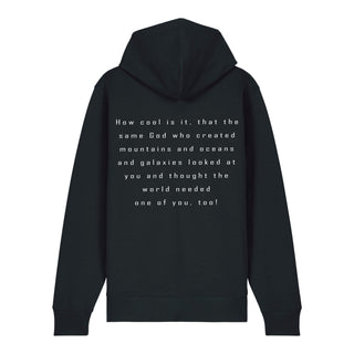 How cool Zipper Hoodie, Schwarz, Rückseite, Mountain Movers christliche Streetwear