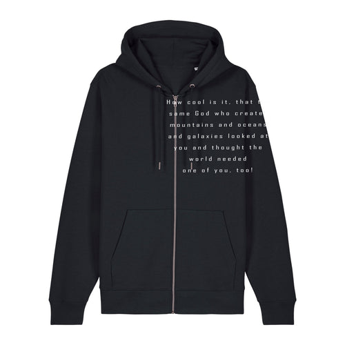 Wat een coole hoodie met rits