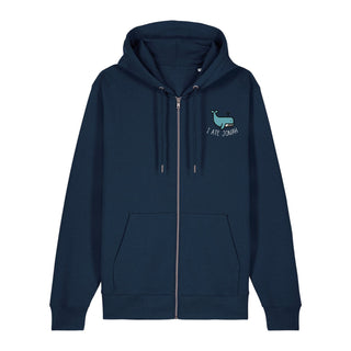 I ate Jonah Zipper Hoodie, Navy, Vorderseite, Mountain Movers christliche Streetwear