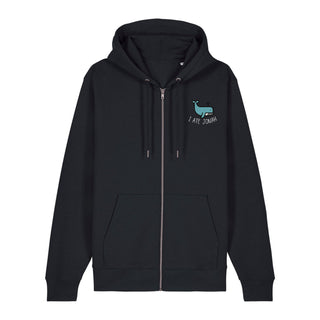 I ate Jonah Zipper Hoodie, Schwarz, Vorderseite, Mountain Movers christliche Streetwear