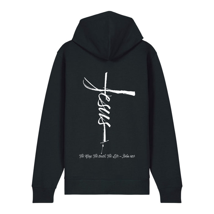 jesus cross Zipper Hoodie Backprint