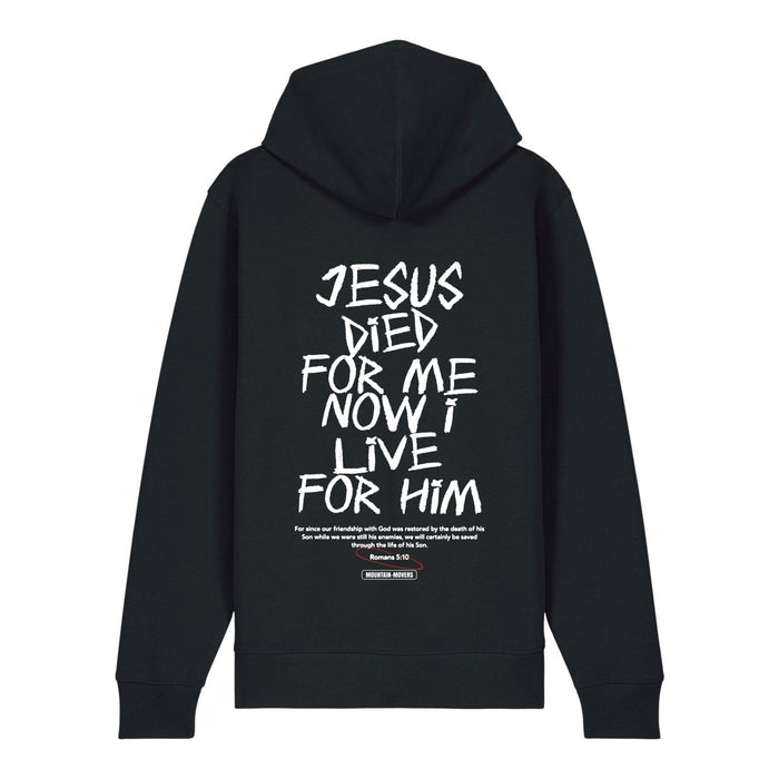 Jesus died for me Zipper Hoodie Backprint