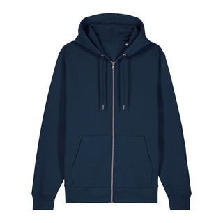 Jesus Flower Zipper Hoodie Backprint, Navy, Vorderseite, Mountain Movers christliche Streetwear