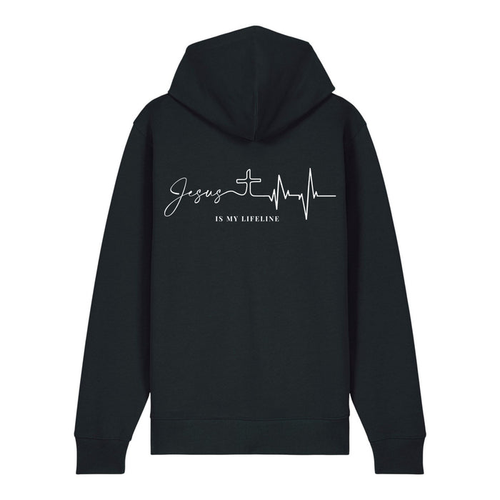 Jesus is King Script Zipper Hoodie Backprint