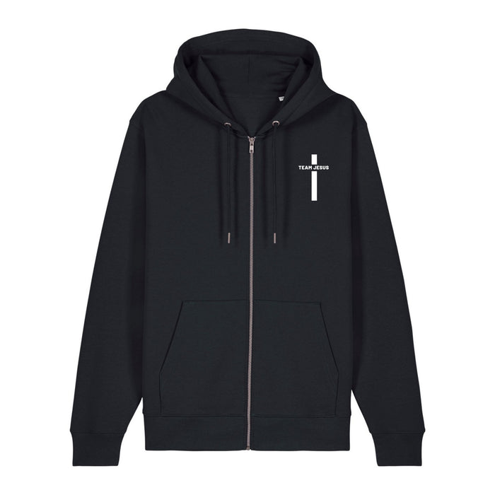 Jesus is King Script Zipper Hoodie Backprint