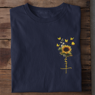 Faith Sunflower Shirt Produktansicht, Mountain Movers christliche Streetwear