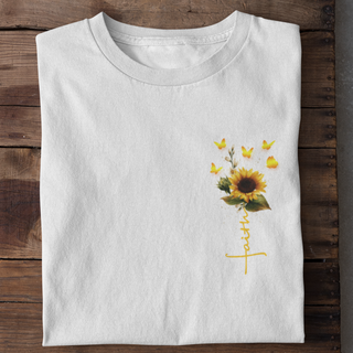 Faith Sunflower Shirt Produktansicht, Mountain Movers christliche Streetwear