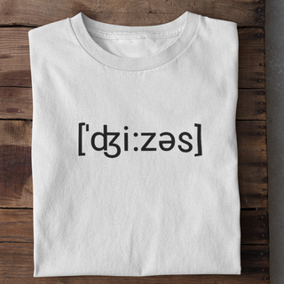 Jesus Lautschrift T-Shirt getragen, Mountain Movers christliche Mode