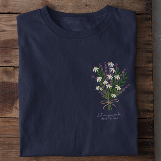 Let all that you do be done in Love (Flower) Shirt Detailansicht, Mountain Movers christliche Streetwear