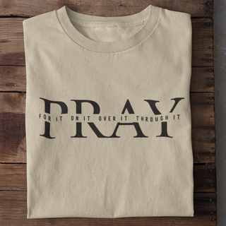 Pray for it Shirt Detailansicht, Mountain Movers christliche Streetwear