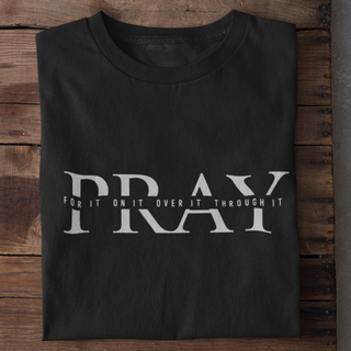 Pray for it Shirt Detailansicht, Mountain Movers christliche Streetwear