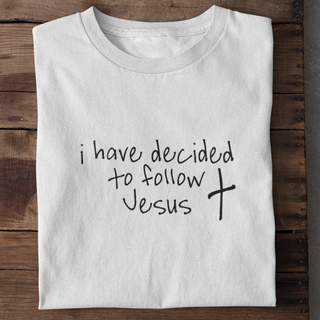 Decided T-Shirt getragen, Mountain Movers christliche Mode