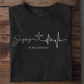 Jesus is my lifeline Shirt Variante, Mountain Movers christliches Design