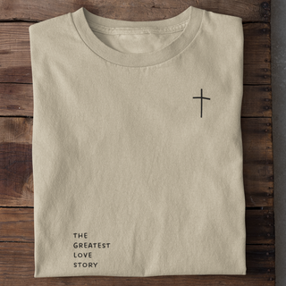 Love Story Shirt Detailansicht, Mountain Movers christliche Streetwear