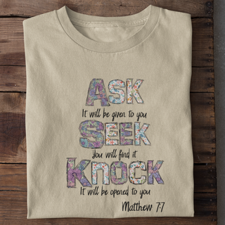 Ask Seek Knock Shirt Vorderansicht, Mountain Movers DACH