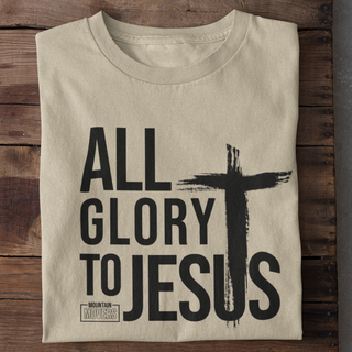 All Glory to Jesus Shirt Produktansicht, Mountain Movers christliche Streetwear