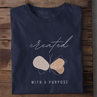 Created with a purpose Shirt Detailansicht, Mountain Movers christliche Streetwear