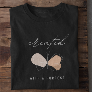 Created with a purpose Shirt Detailansicht, Mountain Movers christliche Streetwear
