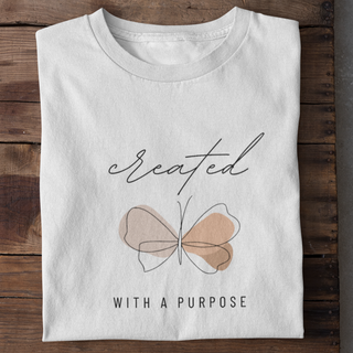 Created with a purpose Shirt Variante, Mountain Movers christliches Design