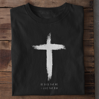 He Died Shirt Produktansicht, Mountain Movers christliche Streetwear