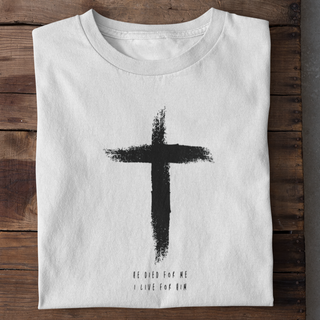 He Died Shirt Produktansicht, Mountain Movers christliche Streetwear