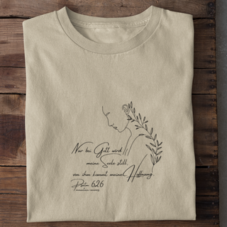 Nur bei Gott Shirt Detailansicht, Mountain Movers christliche Streetwear