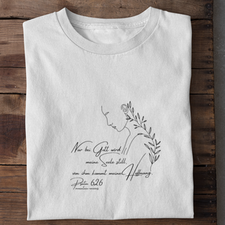 Nur bei Gott Shirt Detailansicht, Mountain Movers christliche Streetwear