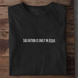 Salvation in Jesus Shirt Produktansicht, Mountain Movers christliche Streetwear