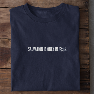 Salvation in Jesus Shirt Produktansicht, Mountain Movers christliche Streetwear