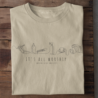 It´s all worship Shirt Detailansicht, Mountain Movers christliche Streetwear