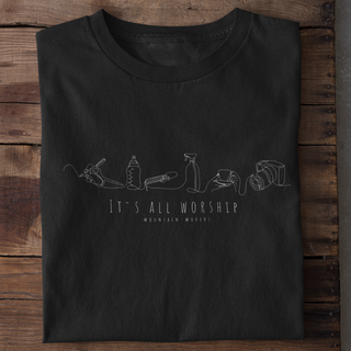 It´s all worship Shirt Detailansicht, Mountain Movers christliche Streetwear