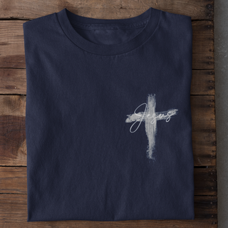 Jesus painted Cross Shirt Produktansicht, Mountain Movers christliche Streetwear