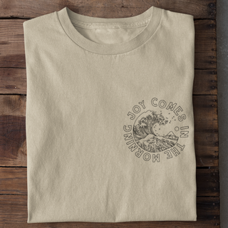 Joy comes in the morning Shirt Produktansicht, Mountain Movers christliche Streetwear