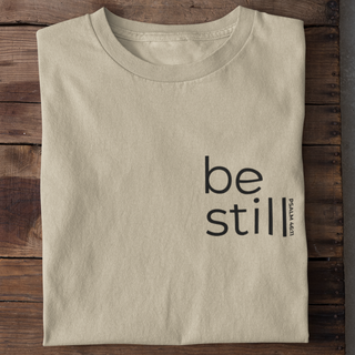 Be Still Psalm 46:11 Shirt Detailansicht, Mountain Movers christliche Streetwear