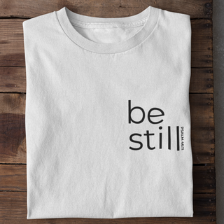 Be Still Psalm 46:11 Shirt Detailansicht, Mountain Movers christliche Streetwear