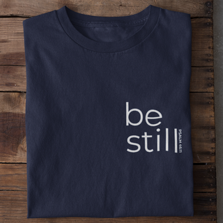 Be Still Psalm 46:11 Shirt Detailansicht, Mountain Movers christliche Streetwear