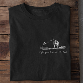 Fight your battles with God Shirt Variante, Mountain Movers christliches Design