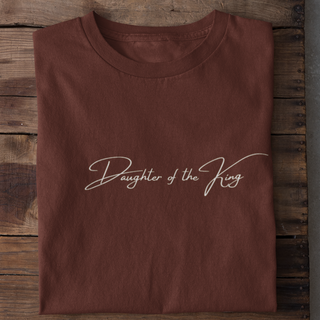 Daughter of the King Simple Shirt Detailansicht, Mountain Movers christliche Streetwear