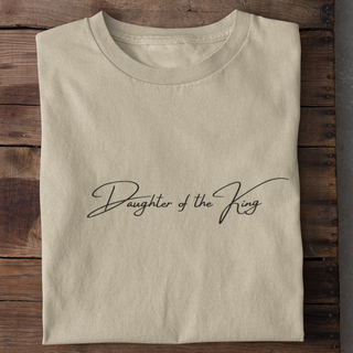 Daughter of the King Simple Shirt Detailansicht, Mountain Movers christliche Streetwear