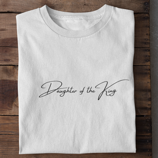 Daughter of the King Simple Shirt Detailansicht, Mountain Movers christliche Streetwear