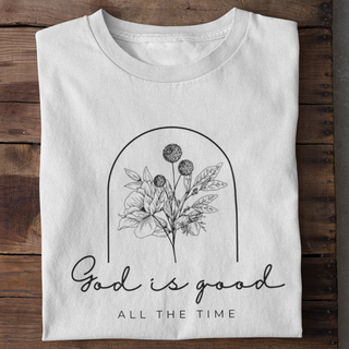 God is good floral Shirt Variante, Mountain Movers christliches Design