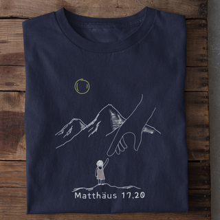 Berge versetzen Shirt Detailansicht, Mountain Movers christliche Streetwear