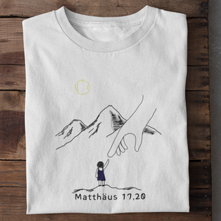 Berge versetzen Shirt Detailansicht, Mountain Movers christliche Streetwear